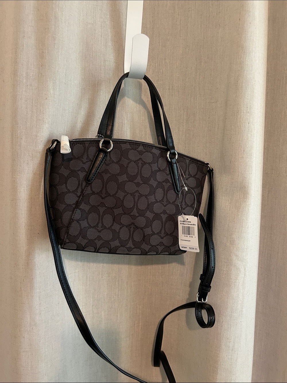 NWT Coach mini Kelsey satchel black - Picture 2 of 9